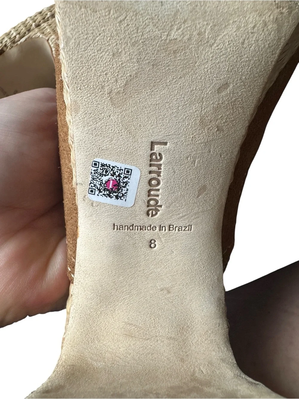 Larroudé Dolly Low Mule in Russet Suede